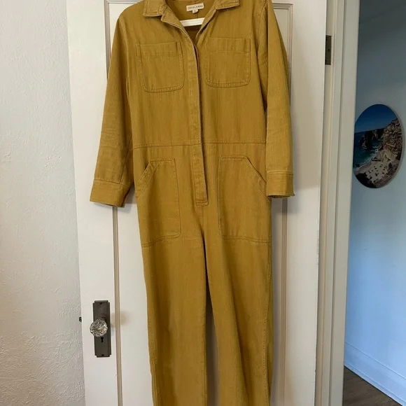 Yellow Utility Jumpsuit - Picture 2 of 3